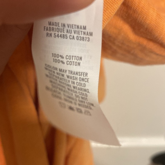 Bright and comfy Aerie maxi lounge orange v-neck tshirt dress 100% cotton NWOT - Picture 5 of 5